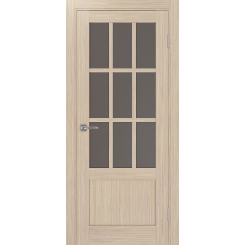 Межкомнатная дверь Турин 542ПФ.2221, цвет дуб беленый FL, заполнение Бронза матовое, размер 200*80 см.