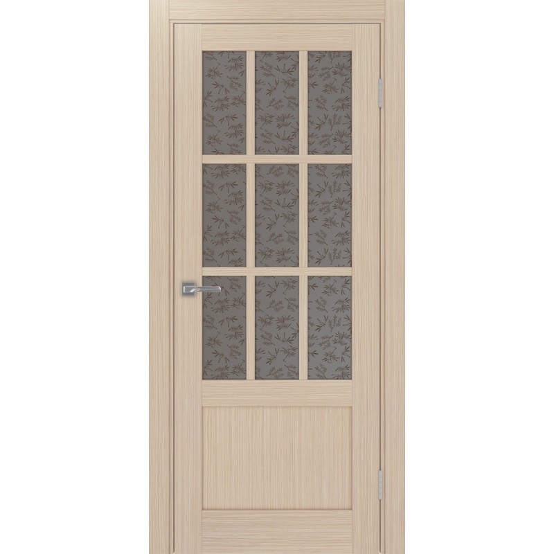 Межкомнатная дверь Турин 542ПФ.2221, цвет дуб беленый FL, заполнение Дали бронзовое, размер 200*80 см.