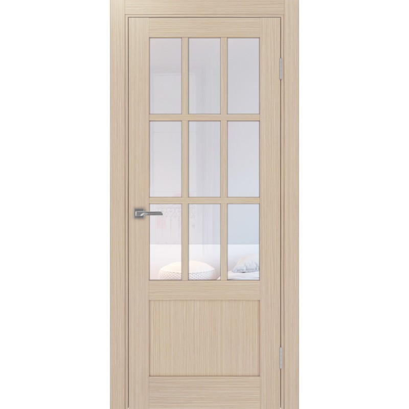 Межкомнатная дверь Турин 542ПФ.2221, цвет дуб беленый FL, заполнение Прозрачное, размер 200*80 см.