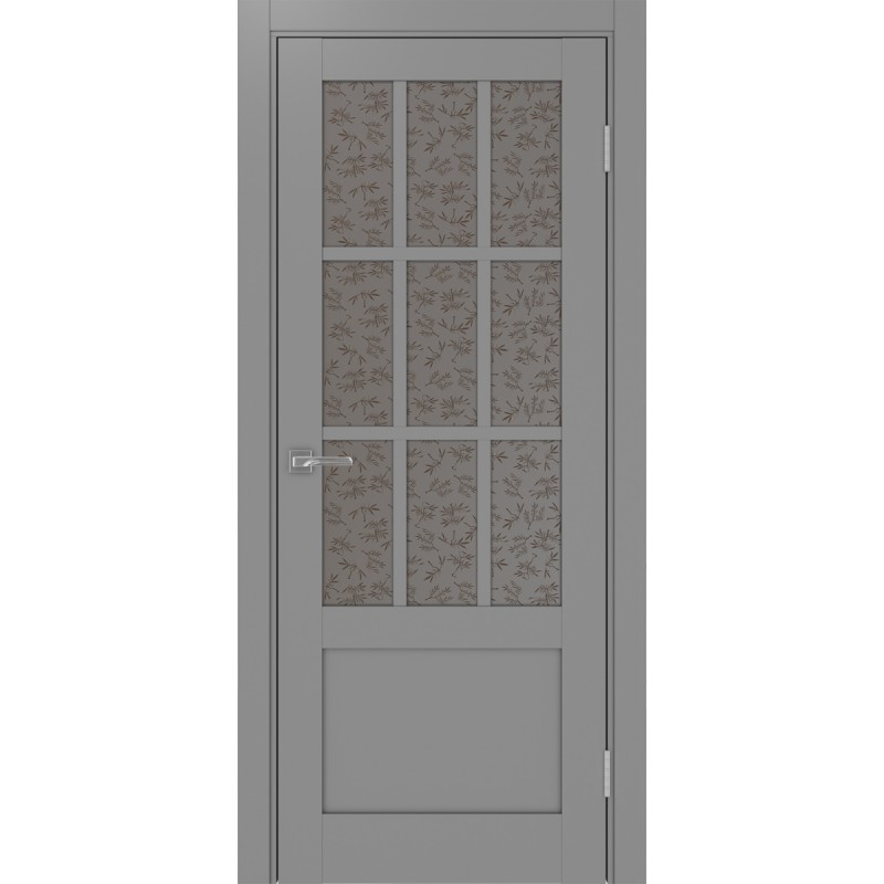 Межкомнатная дверь Турин 542ПФ.2221, цвет серый, заполнение Дали бронзовое, размер 200*80 см.