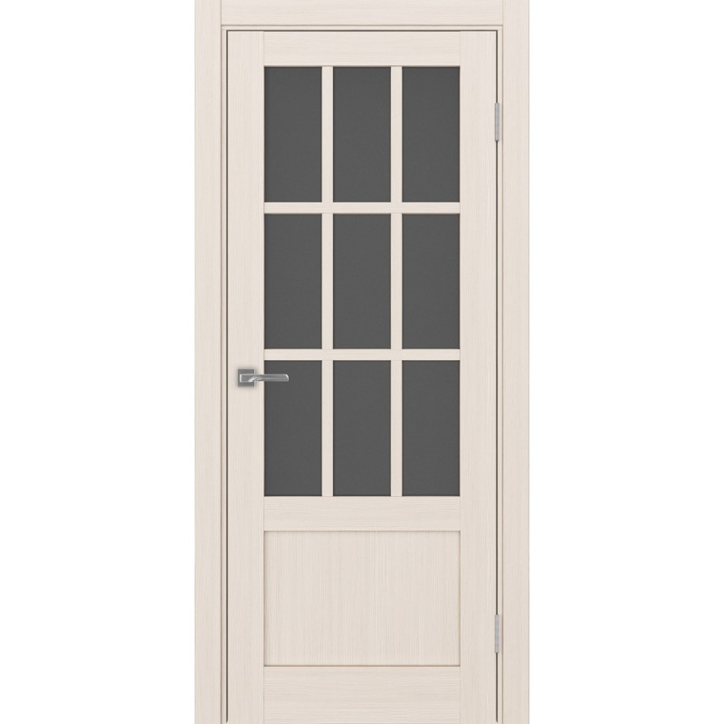 Межкомнатная дверь Турин 542ПФ.2221, цвет ясень перламутровый, заполнение Графит матовое, размер 200*80 см.