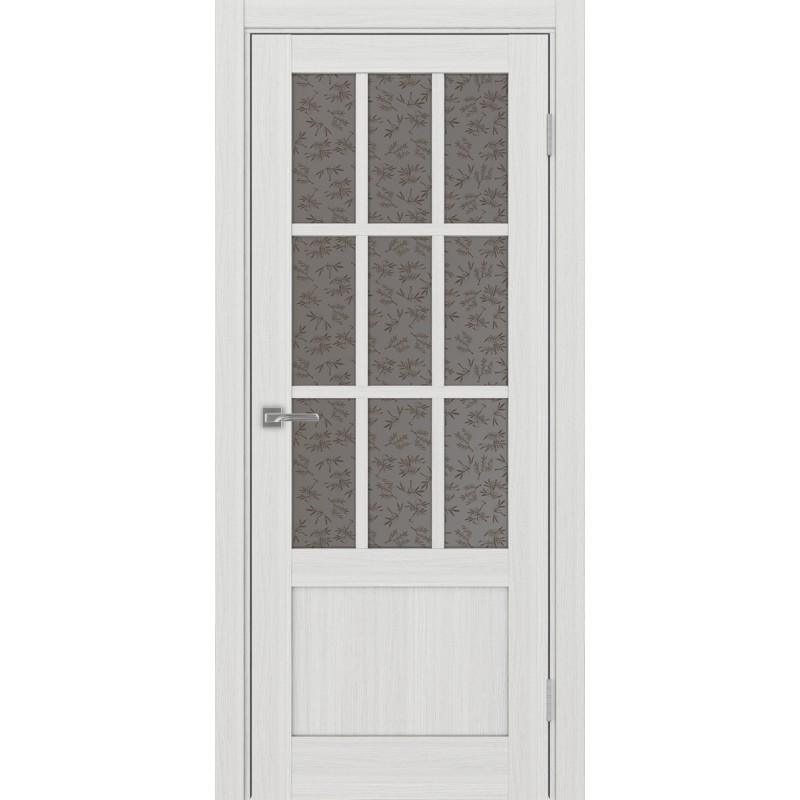 Межкомнатная дверь Турин 542ПФ.2221, цвет ясень серебристый, заполнение Дали бронзовое, размер 200*80 см.