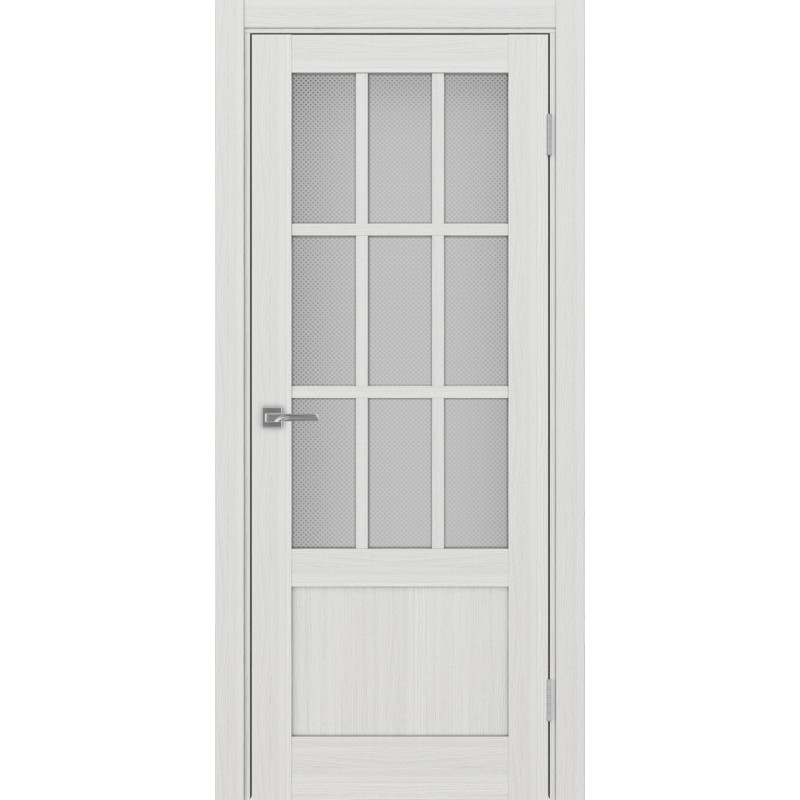 Межкомнатная дверь Турин 542ПФ.2221, цвет ясень серебристый, заполнение Пунта бесцветное, размер 200*80 см.