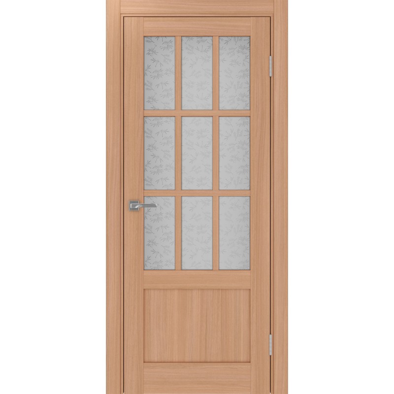 Межкомнатная дверь Турин 542ПФ.2221, цвет ясень тёмный, заполнение Дали бесцветное, размер 200*80 см.