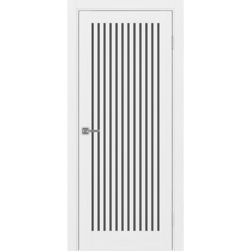 Межкомнатная дверь Турин 543.2, цвет белый лёд, заполнение Графит матовое, размер 200*80 см.