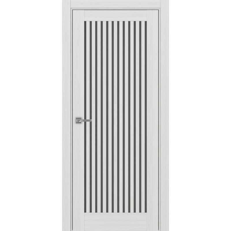 Межкомнатная дверь Турин 543.2, цвет ясень серебристый, заполнение Графит матовое, размер 200*80 см.