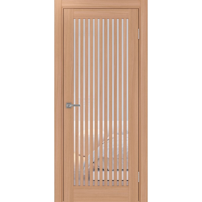 Межкомнатная дверь Турин 543.2, цвет ясень тёмный, заполнение Прозрачное, размер 200*80 см.