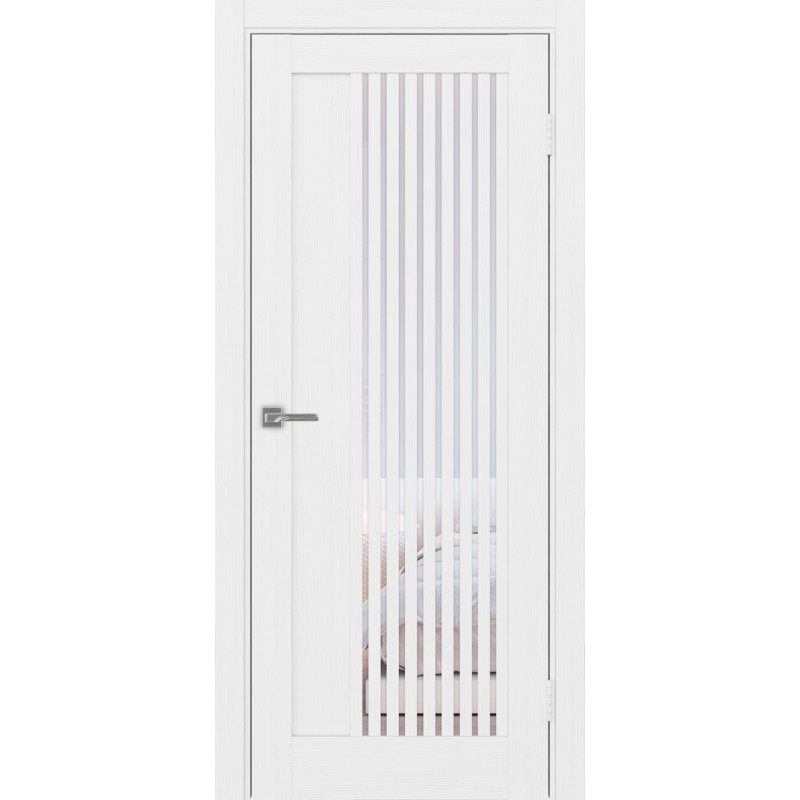 Межкомнатная дверь Турин 544.12, цвет белый лёд, заполнение Прозрачное, размер 200*80 см.