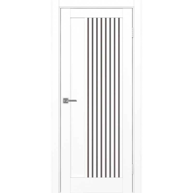 Межкомнатная дверь Турин 544.12, цвет белый снежный, заполнение Бронза матовое, размер 200*80 см.