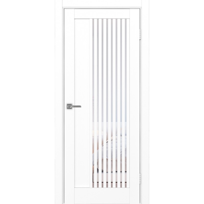 Межкомнатная дверь Турин 544.12, цвет белый снежный, заполнение Прозрачное, размер 200*80 см.