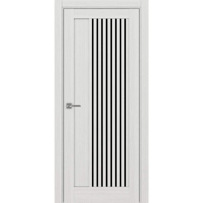 Межкомнатная дверь Турин 544.12, цвет ясень серебристый, заполнение LACчерный, размер 200*80 см.