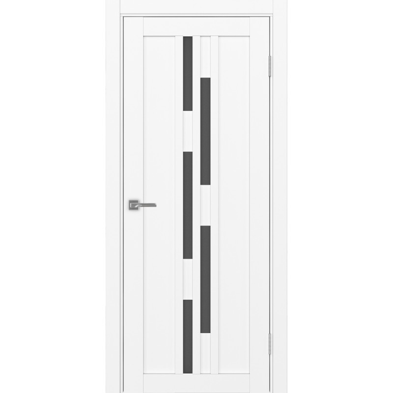 Межкомнатная дверь Турин 551.121, цвет белый снежный, заполнение Графит матовое, размер 200*80 см.