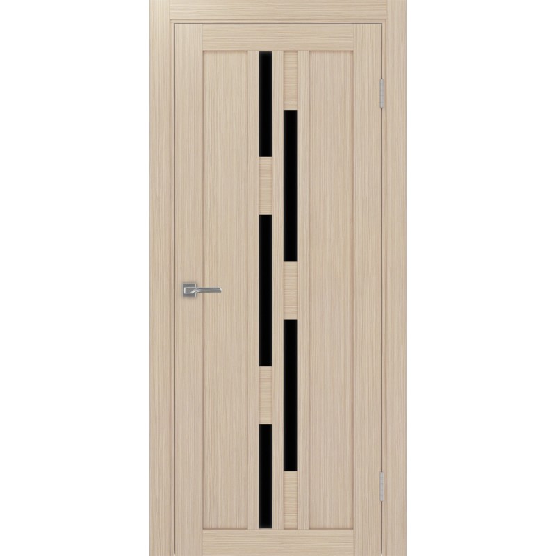 Межкомнатная дверь Турин 551.121, цвет дуб беленый FL, заполнение LACчерный, размер 200*80 см.