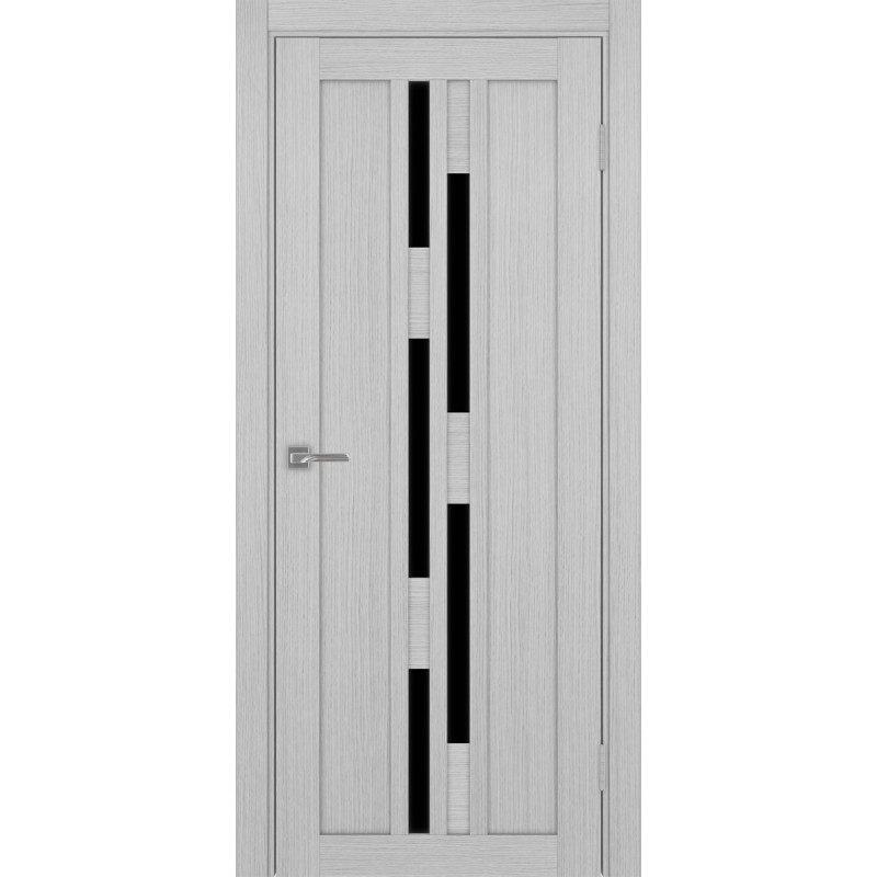 Межкомнатная дверь Турин 551.121, цвет дуб серый FL, заполнение LACчерный, размер 200*80 см.