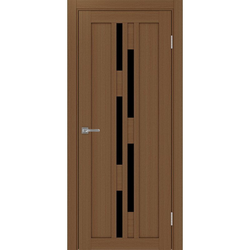 Межкомнатная дверь Турин 551.121, цвет орех NL, заполнение LACчерный, размер 200*80 см.