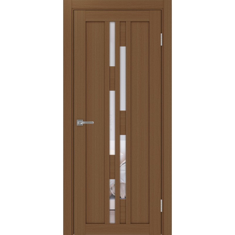 Межкомнатная дверь Турин 551.121, цвет орех NL, заполнение Прозрачное, размер 200*80 см.