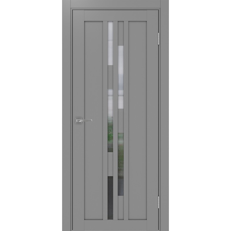 Межкомнатная дверь Турин 551.121, цвет серый, заполнение Мору, размер 200*80 см.