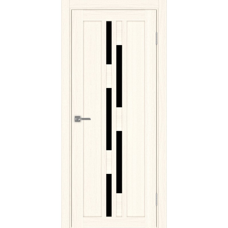 Межкомнатная дверь Турин 551.121, цвет ясень светлый, заполнение LACчерный, размер 200*80 см.