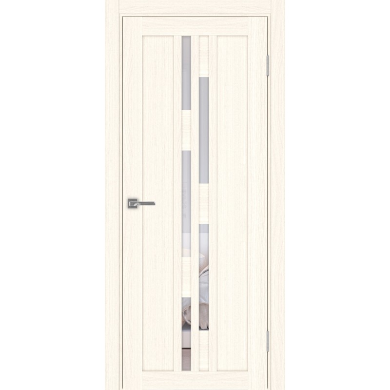 Межкомнатная дверь Турин 551.121, цвет ясень светлый, заполнение Прозрачное, размер 200*80 см.