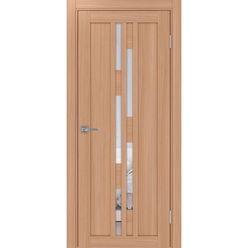 Межкомнатная дверь Турин 551.121, цвет ясень тёмный, заполнение Прозрачное, размер 200*80 см.