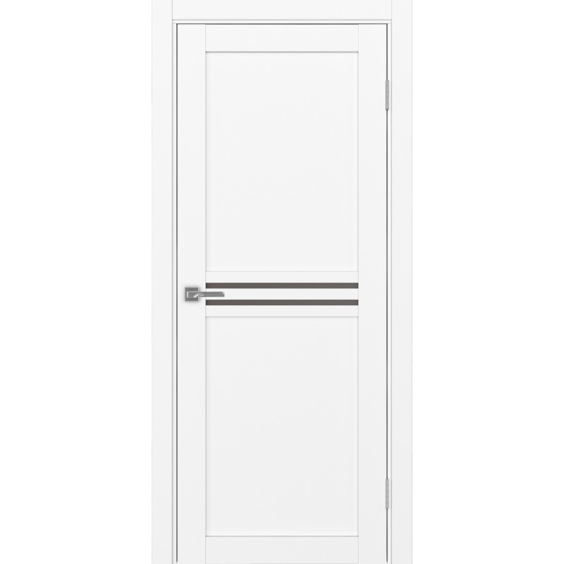 Межкомнатная дверь Турин 552.12, цвет белый снежный, заполнение Бронза матовое, размер 200*80 см.