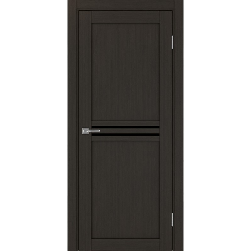 Межкомнатная дверь Турин 552.12, цвет венге FL, заполнение LACчерный, размер 200*80 см.