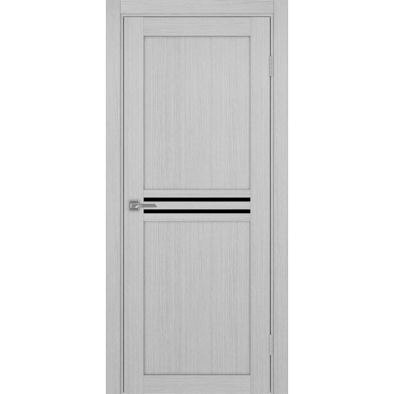 Межкомнатная дверь Турин 552.12, цвет дуб серый FL, заполнение LACчерный, размер 200*80 см.
