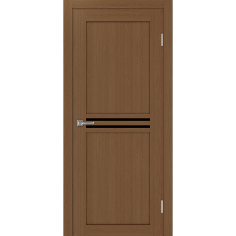 Межкомнатная дверь Турин 552.12, цвет орех NL, заполнение LACчерный, размер 200*80 см.