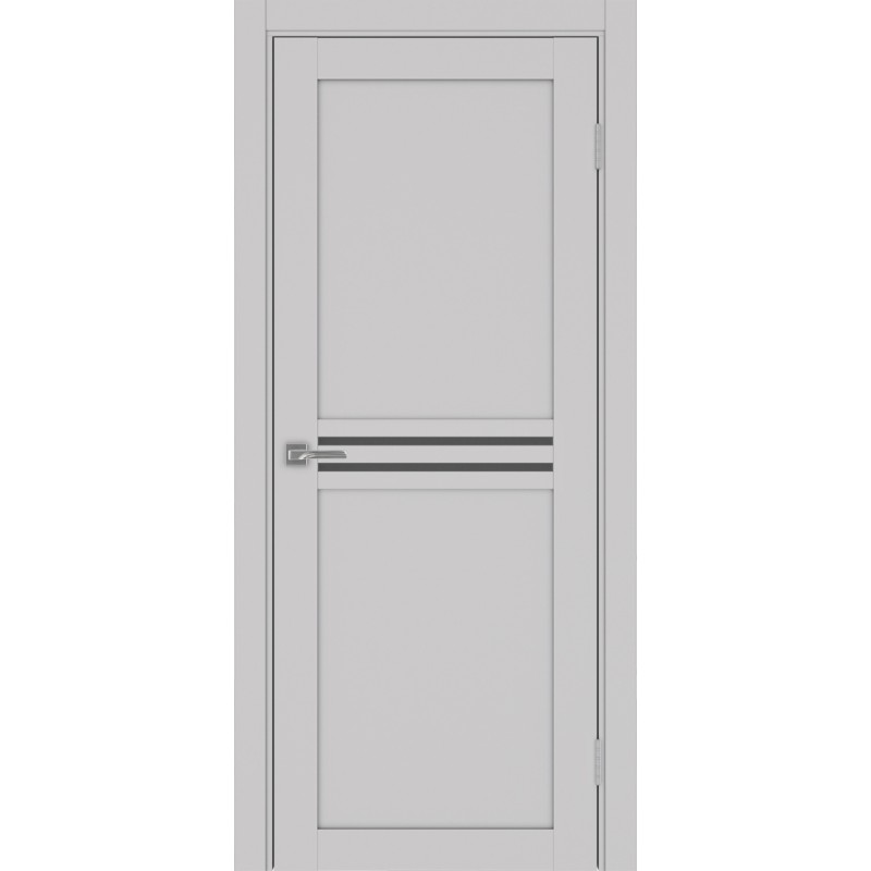 Межкомнатная дверь Турин 552.12, цвет пепельный, заполнение Графит матовое, размер 200*80 см.