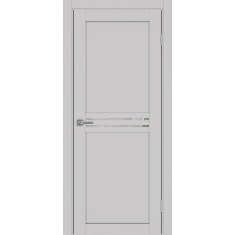 Межкомнатная дверь Турин 552.12, цвет пепельный, заполнение Зеркало/Зеркало, размер 200*80 см.