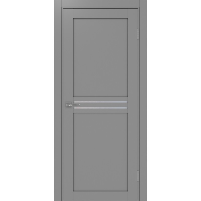 Межкомнатная дверь Турин 552.12, цвет серый, заполнение Прозрачное, размер 200*80 см.