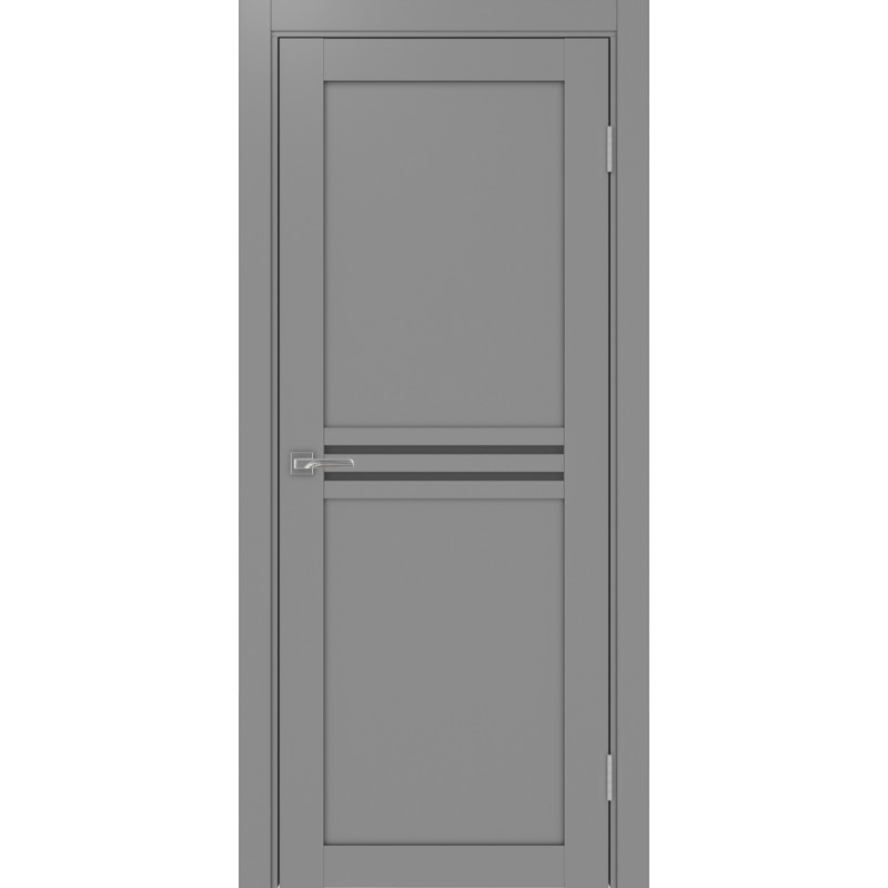 Межкомнатная дверь Турин 552.12, цвет серый, заполнение Графит матовое, размер 200*80 см.