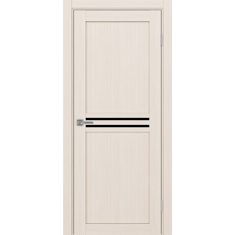 Межкомнатная дверь Турин 552.12, цвет ясень перламутровый, заполнение LACчерный, размер 200*80 см.