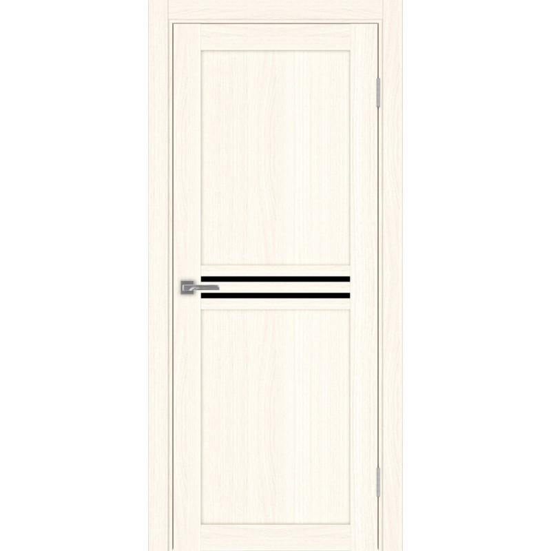 Межкомнатная дверь Турин 552.12, цвет ясень светлый, заполнение LACчерный, размер 200*80 см.