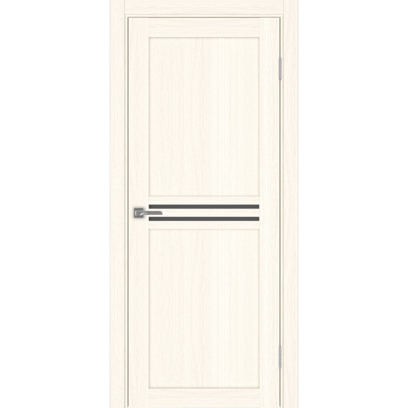 Межкомнатная дверь Турин 552.12, цвет ясень светлый, заполнение Графит матовое, размер 200*80 см.