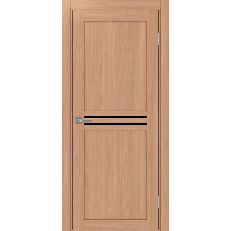 Межкомнатная дверь Турин 552.12, цвет ясень тёмный, заполнение LACчерный, размер 200*80 см.