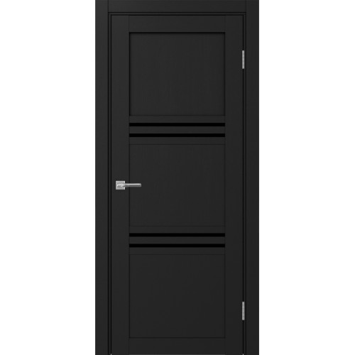 Турин 553.12, цвет Антрацит стекло LACчерный, размер 80*200 см.