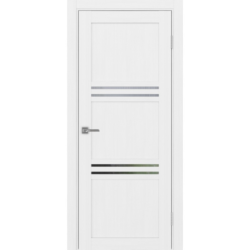 Межкомнатная дверь Турин 553.12, цвет белый лёд, заполнение Мору, размер 200*80 см.