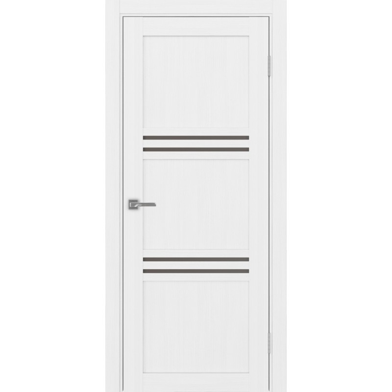 Межкомнатная дверь Турин 553.12, цвет белый лёд, заполнение Бронза матовое, размер 200*80 см.