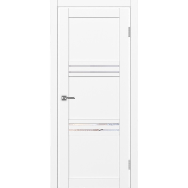 Межкомнатная дверь Турин 553.12, цвет белый снежный, заполнение Прозрачное, размер 200*80 см.