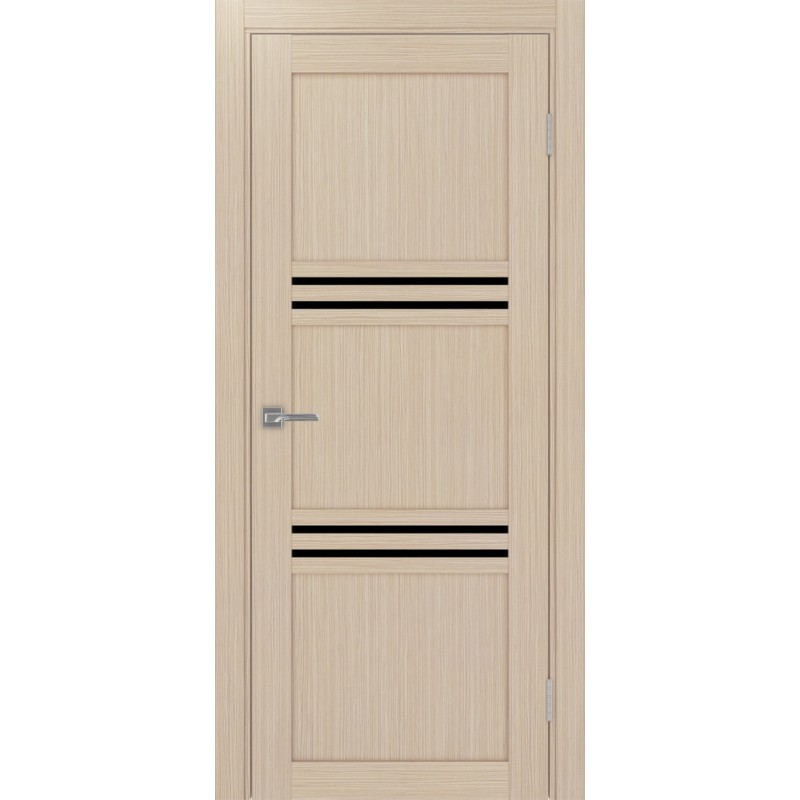 Межкомнатная дверь Турин 553.12, цвет дуб беленый FL, заполнение LACчерный, размер 200*80 см.