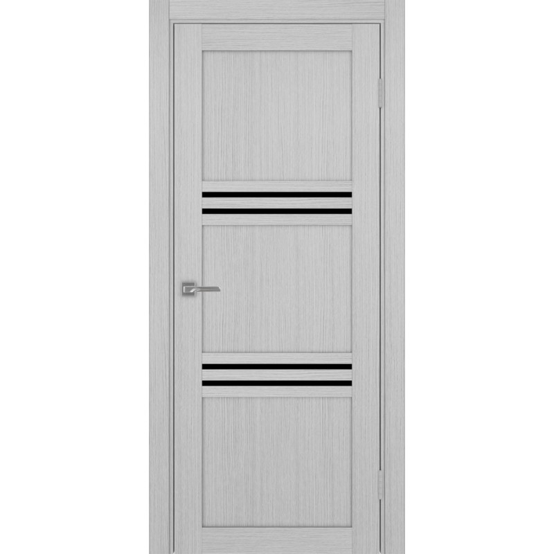 Межкомнатная дверь Турин 553.12, цвет дуб серый FL, заполнение LACчерный, размер 200*80 см.