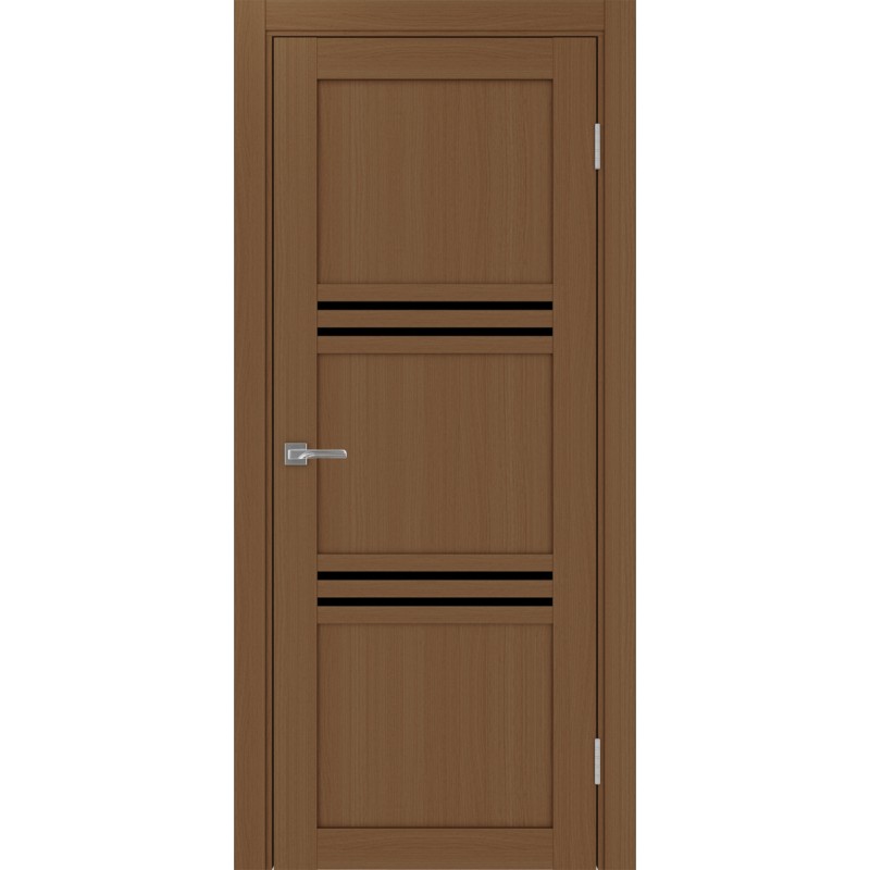 Межкомнатная дверь Турин 553.12, цвет орех NL, заполнение LACчерный, размер 200*80 см.