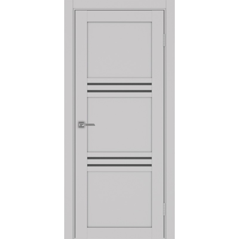 Межкомнатная дверь Турин 553.12, цвет пепельный, заполнение Графит матовое, размер 200*80 см.