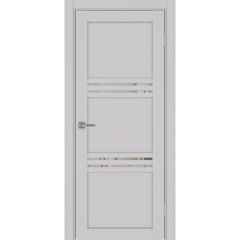 Межкомнатная дверь Турин 553.12, цвет пепельный, заполнение Зеркало/Зеркало, размер 200*80 см.