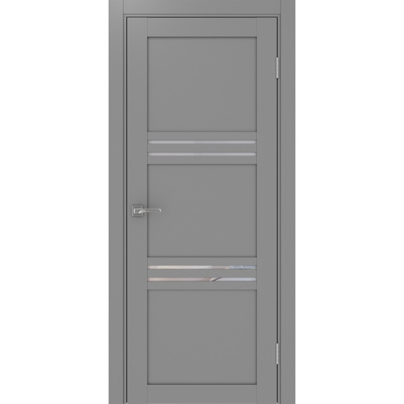 Межкомнатная дверь Турин 553.12, цвет серый, заполнение Прозрачное, размер 200*80 см.