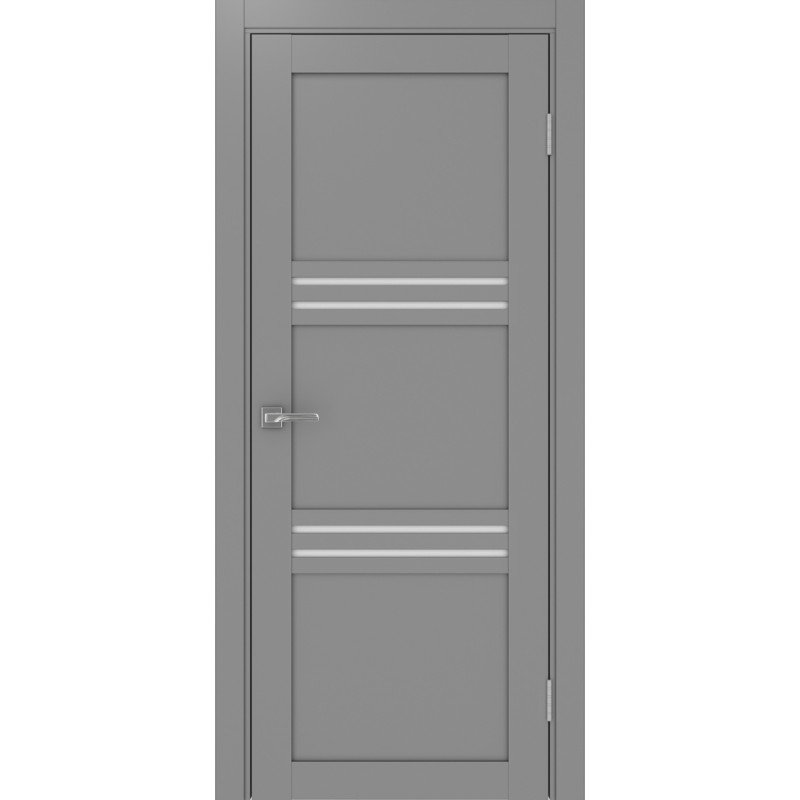 Межкомнатная дверь Турин 553.12, цвет серый, заполнение LACбелый, размер 200*80 см.