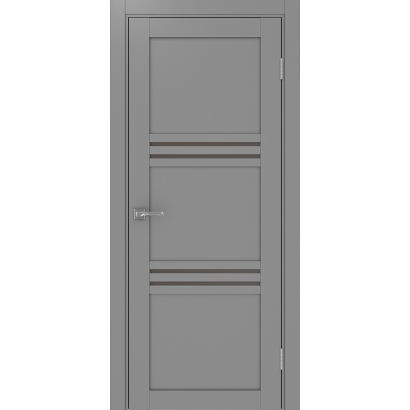 Межкомнатная дверь Турин 553.12, цвет серый, заполнение Бронза матовое, размер 200*80 см.