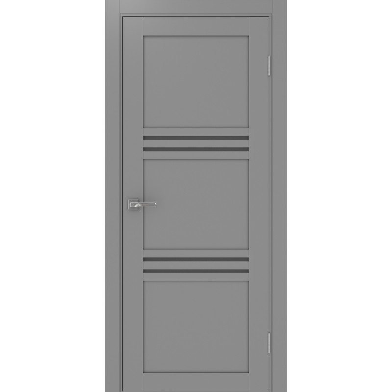 Межкомнатная дверь Турин 553.12, цвет серый, заполнение Графит матовое, размер 200*80 см.