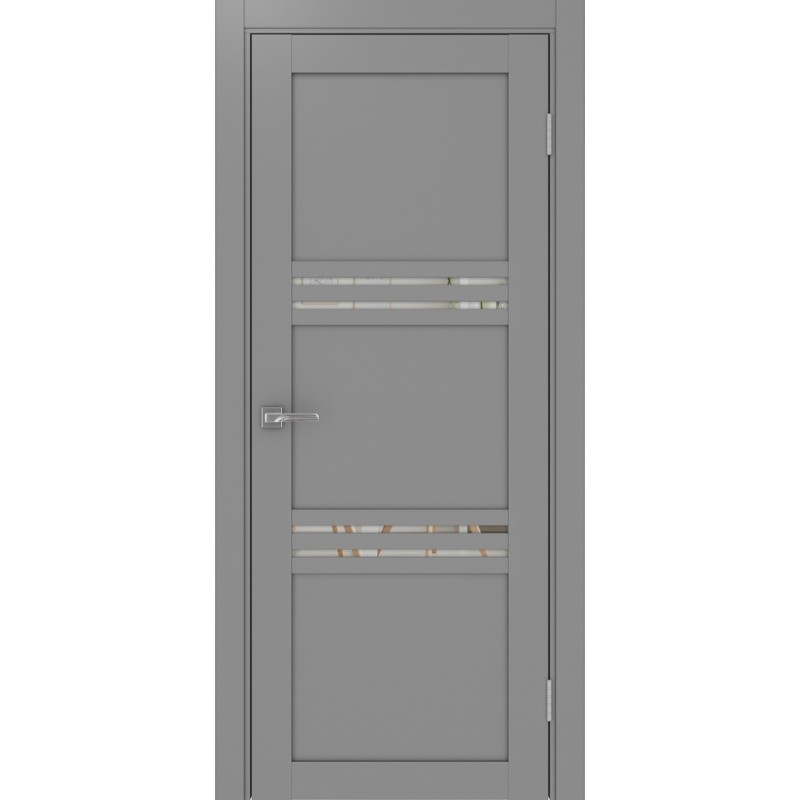 Межкомнатная дверь Турин 553.12, цвет серый, заполнение Зеркало/Зеркало, размер 200*80 см.